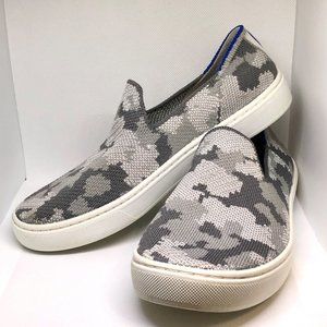 Rothy's Kid's Slip-on Grey Camouflage Sneakers ~ Kid Size 3 Shoes, Gray Camo
